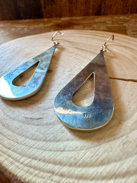 SILVER SCROLL DROPS Mexican Earrings