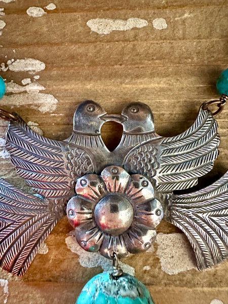 TARA GASPARIAN Lovebirds Turquoise Necklace Strand • 96.5 g