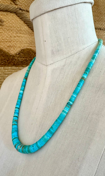 SEA OF TURQUOISE Beaded Necklace Strand • 30g