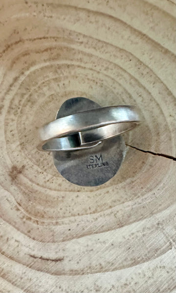 SHERYL MARTINEZ Thunder Mt. Adjustable Turquoise Ring • 8 1/2 Adj.