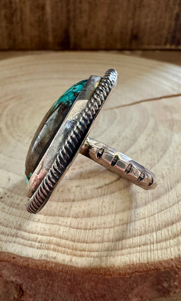 TWISTED UP Chimney Butte Sterling Silver & Turquoise Ring | Size 6 1/4