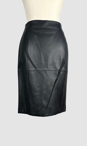 THE ROW Black Lambskin Leather Pencil Skirt with Tags• Size 4