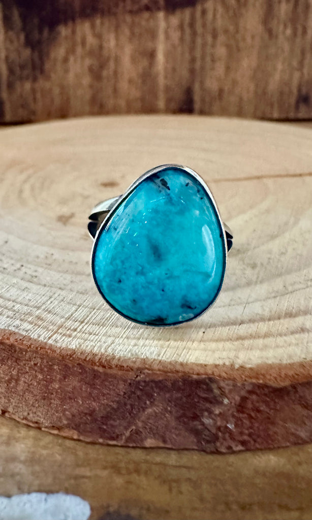 OCEAN BLUE Sterling Silver Ring • Size 8