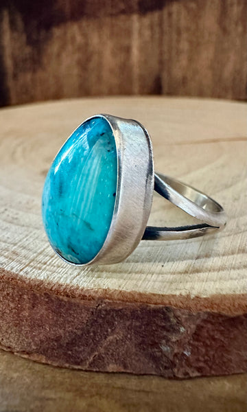 OCEAN BLUE Sterling Silver Ring • Size 8