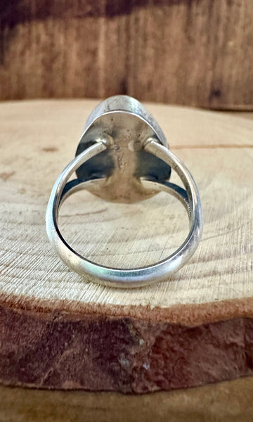 OCEAN BLUE Sterling Silver Ring • Size 8