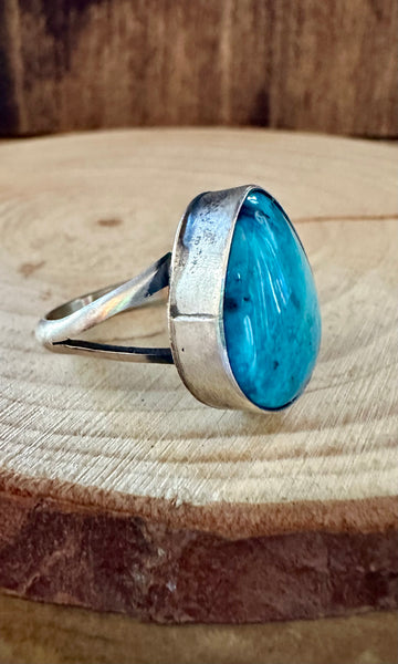 OCEAN BLUE Sterling Silver Ring • Size 8