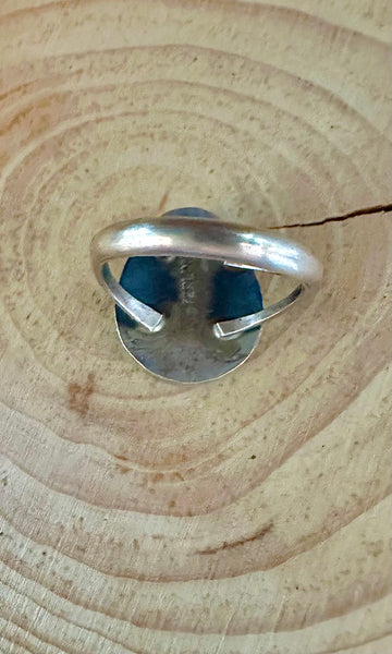 OCEAN BLUE Sterling Silver Ring • Size 8