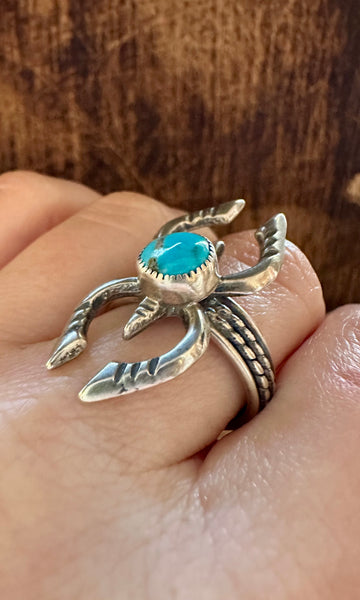 TURQUOISE GODDESS Sterling Silver Ring • Multiple Sizes