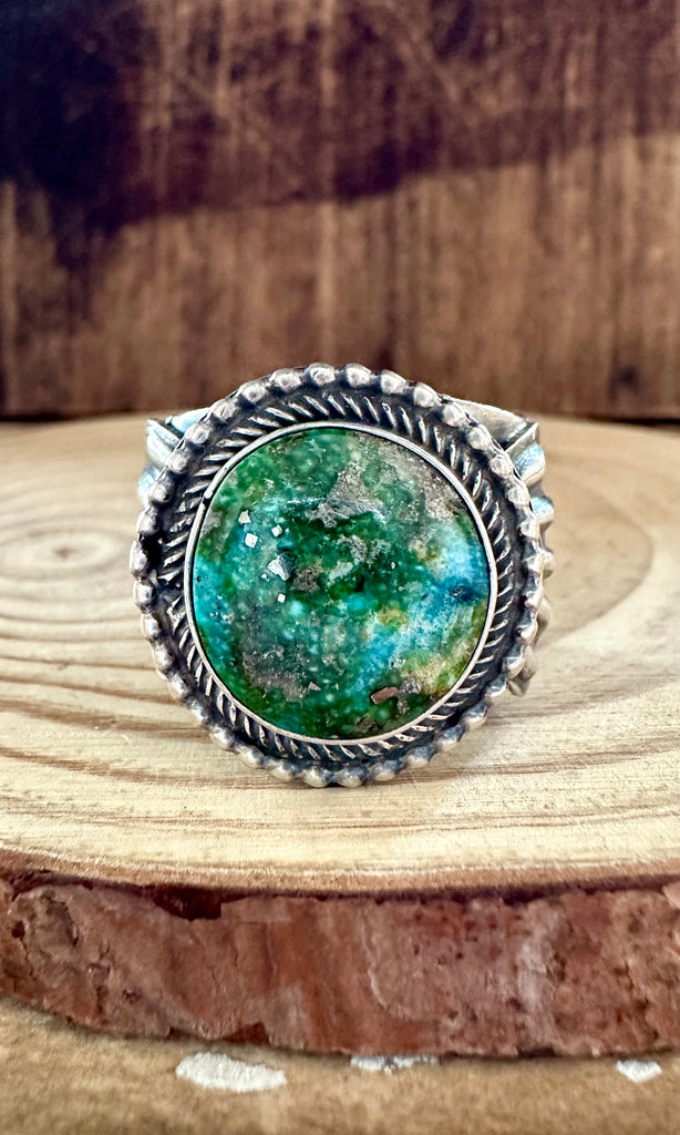 TILLIE JOHN Round Navajo SS Sonoran Gold Mens Ring • Size 11
