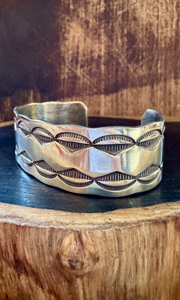 BUFFALO DANCER Sterling Silver Overlay Cuff • 48g