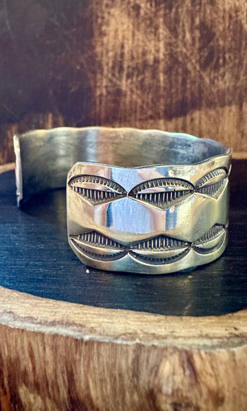 BUFFALO DANCER Sterling Silver Overlay Cuff • 48g