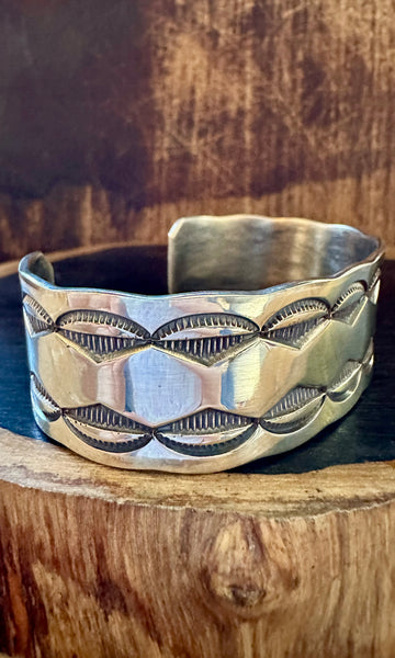 BUFFALO DANCER Sterling Silver Overlay Cuff • 48g