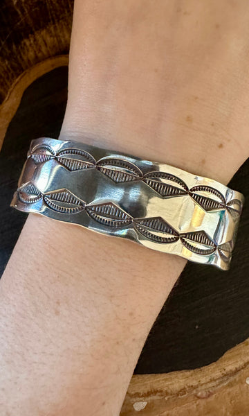 BUFFALO DANCER Sterling Silver Overlay Cuff • 48g