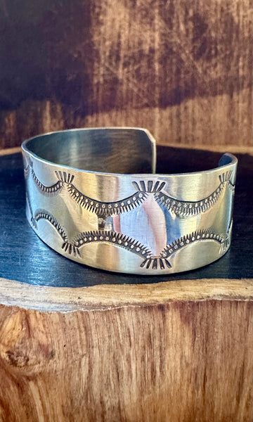 BUFFALO DANCER Sterling Silver Overlay Cuff • 36g