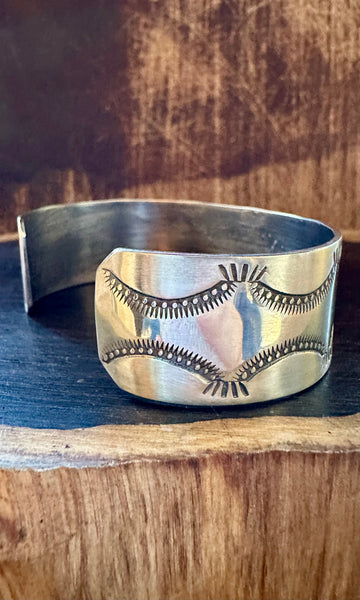 BUFFALO DANCER Sterling Silver Overlay Cuff • 36g