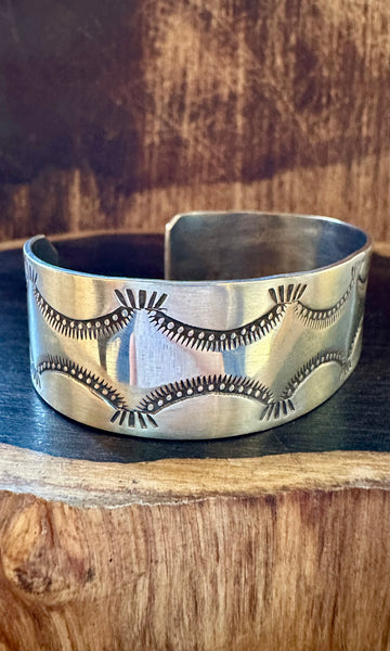 BUFFALO DANCER Sterling Silver Overlay Cuff • 36g