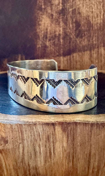 BUFFALO DANCER Sterling Silver Overlay Cuff • 38g