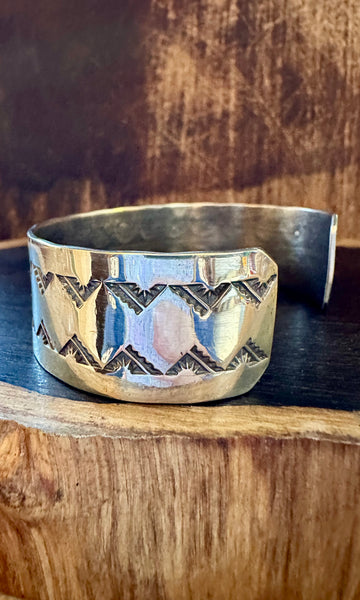 BUFFALO DANCER Sterling Silver Overlay Cuff • 38g
