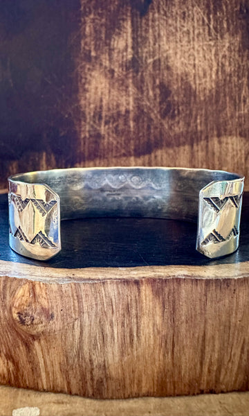BUFFALO DANCER Sterling Silver Overlay Cuff • 38g