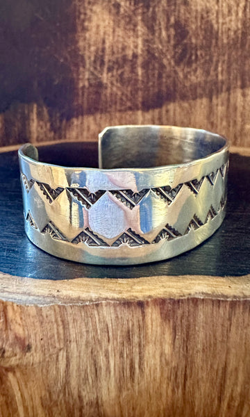 BUFFALO DANCER Sterling Silver Overlay Cuff • 38g