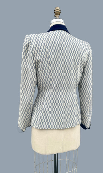 DAVID GAINES 1940s Gabardine Check Two Tone Suit  • Sm/Med