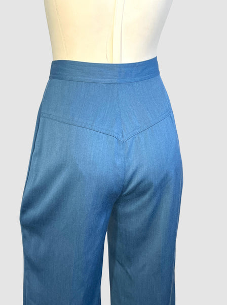 SUIT UP 70s Monochromatic Jacket and Pants Blue Suit • Small