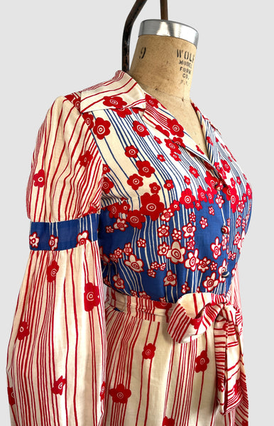 MALCOLM STARR 60s Flower Power Palazzo Pant Jumpsuit • Sm Med