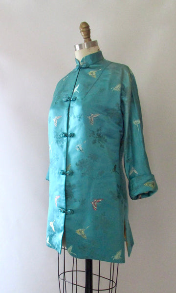 SHANGHAI 50s Silk Brocade Chinese Jacket, Size Small