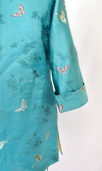 SHANGHAI 50s Silk Brocade Chinese Jacket, Size Small