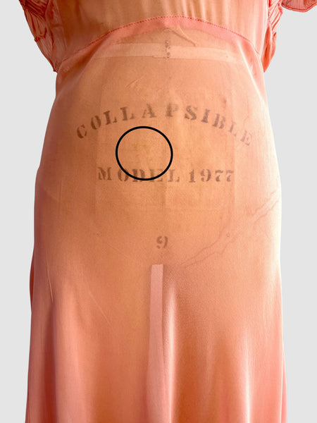 SHEER SPLENDOR 30s Bias Cut Chiffon Dress • Medium