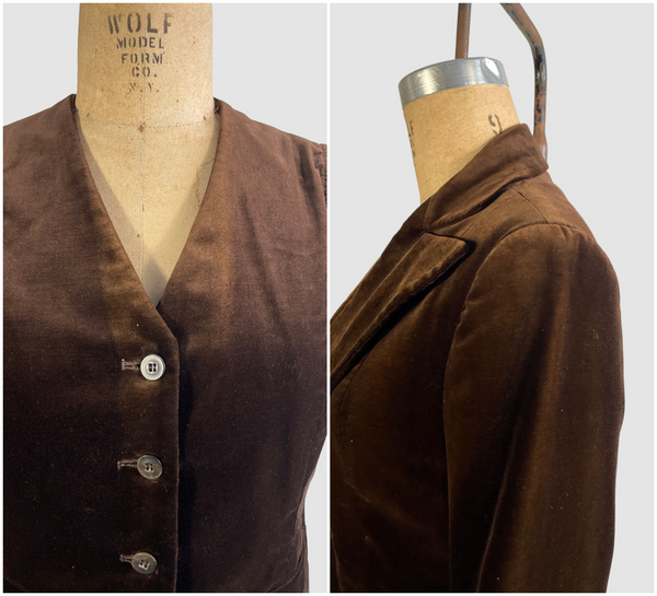 VELVET CRUSH 70s SIR For Her Pant Suit • Small Medium