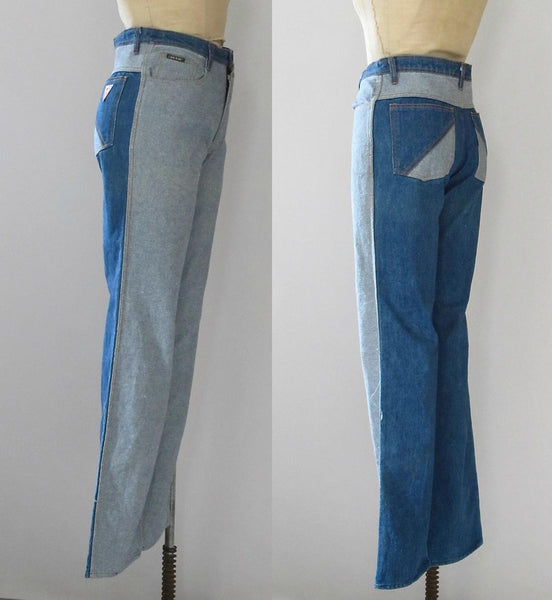 GUESS Georges Marciano Paris 80s Two Tone Stone Wash Jeans, Size Medium