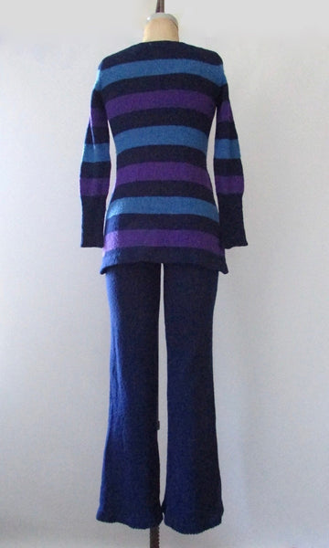 ROSALIND YEHUDA 60s Mod Knit Top & Pant Set, Small