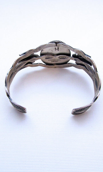 THUNDERBIRD Fred Harvey Style Silver & Turquoise Navajo Cuff