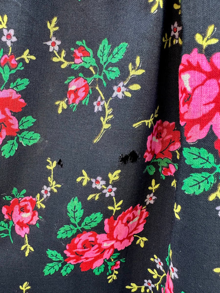 GUNHELD FLØYSTAD NORWEIGIAN 1930s Vintage Embroidered Folk Dress • Large