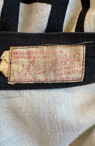 MEXICAN HAND PAINTED 50s Vintage Skirt • Small