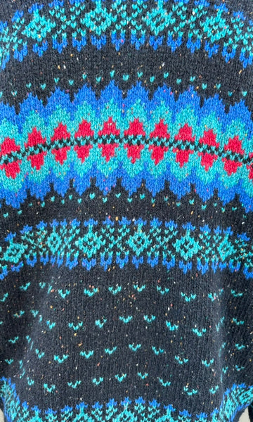 VINTAGE REI ALPS Wool 80s Knit Sweater • Large