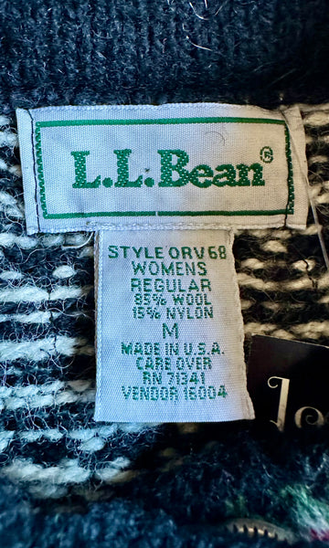 VINTAGE L.L. BEAN Wool 80s Pullover Sweater • Med. to Lg.
