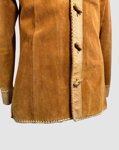 EARTHWAYS 70s Leather & Suede Hippie Jacket  • 40 Medium