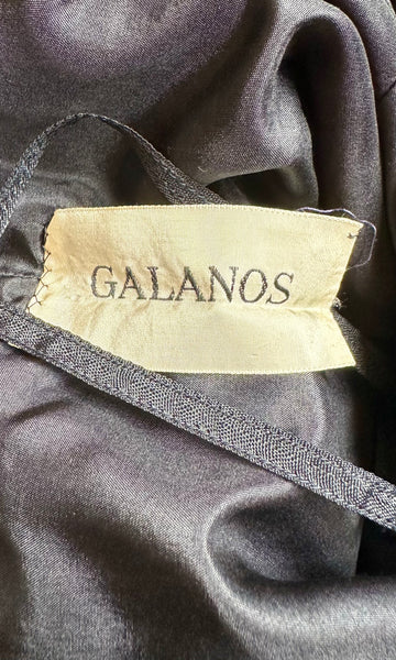GALANOS 60s Vintage Little Black Dress • Medium