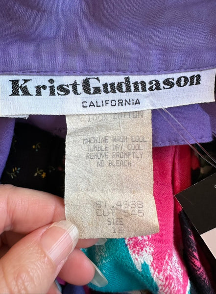 KRIST GUDNASON Vintage 70s Shirtdress • Medium