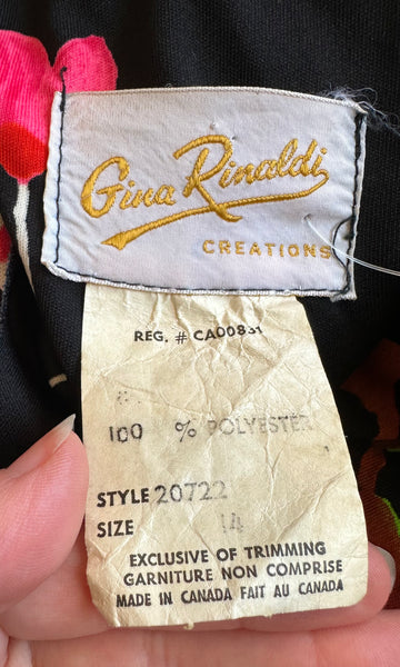 GINA RINALDI Creations Vintage 70s Maxi Dress • Medium