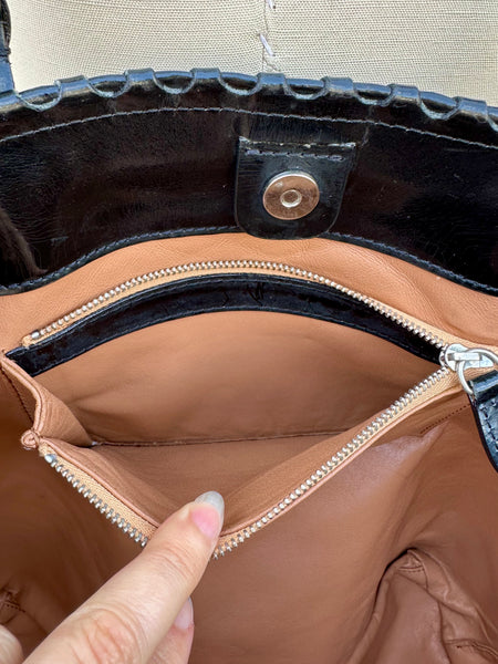 AZZEDINE ALAÏA Vintage 90s Large Black Handbag