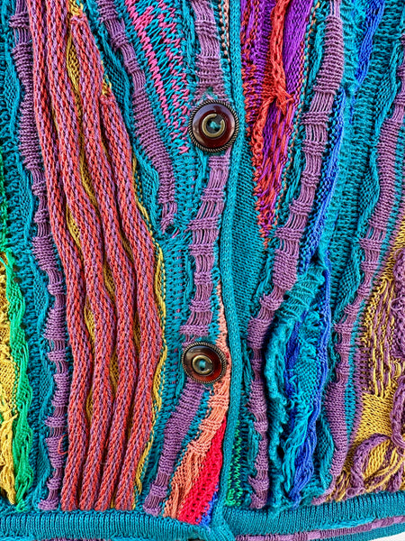 COOGI Vintage 80s Knit Cardigan Sweater • Men's Small