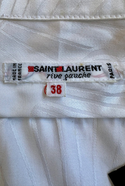 SAINT LAURENT Rive Gauche 80s Open Blouse • Small