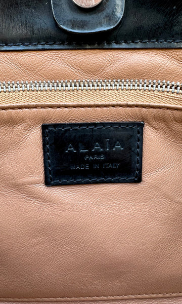 AZZEDINE ALAÏA Vintage 90s Large Black Handbag
