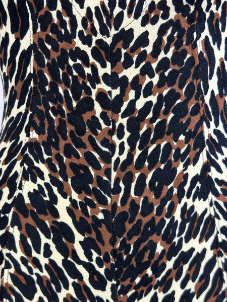 COLE Of CALIFORNIA 60s Leopard Bathing Suit • Small