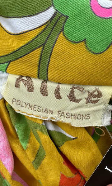 ALICE POLYNESIAN FASHIONS Vintage 60s Mumu Dress • Large