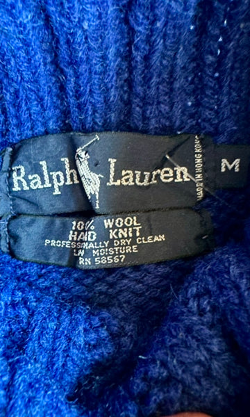 RALPH LAUREN Polo Vintage 80s/90s Cable Knit Sweater • Medium