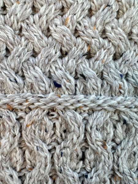 ARAN CRAFTS Fisherman Merino Wool Men's Sweater • Medium